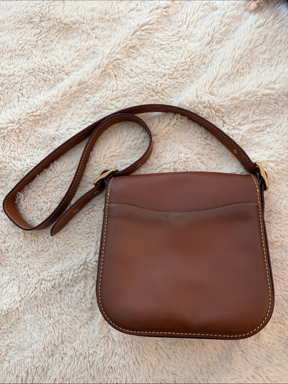 Coach Brown Leather Saddle Crossbody Bag - Picture 10 of 12
